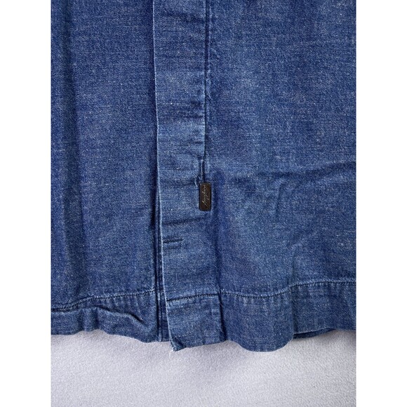 Vintage Karl Kani Denim Shirt Men's X-Large Relaxed Fit Blue Snap Closure - Picture 4 of 15